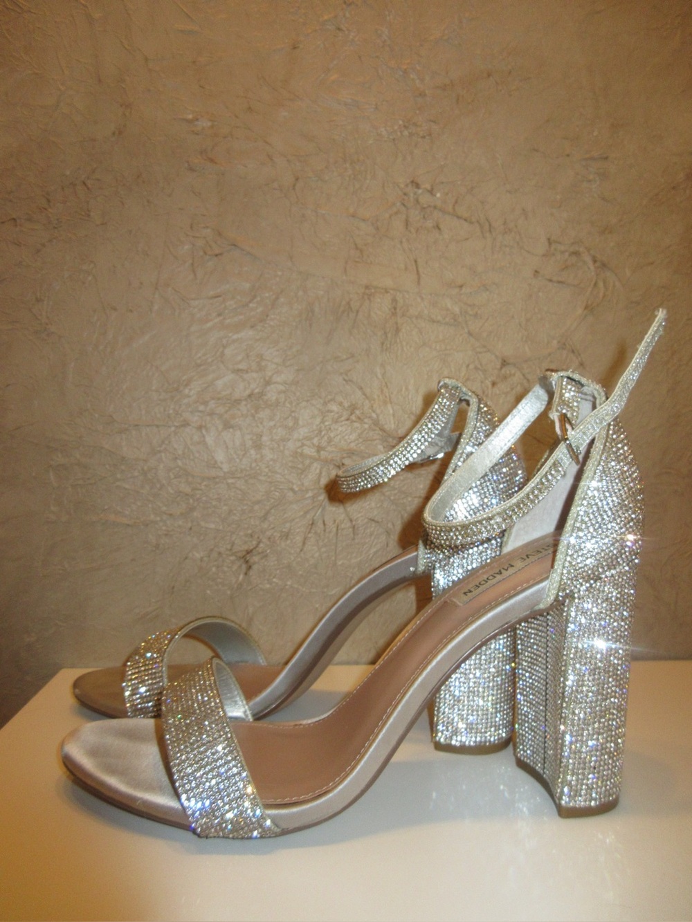 Steve Madden Silver Sparkly Heels